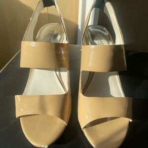 Patent Leather Tan Heels